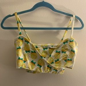 NWT Kimchi Blue Lemon Crop Top